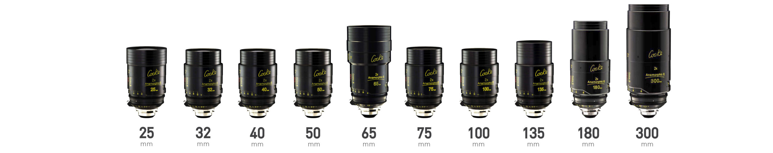 Cooke Anamorphic 2x S35 Prime Lens Line Up