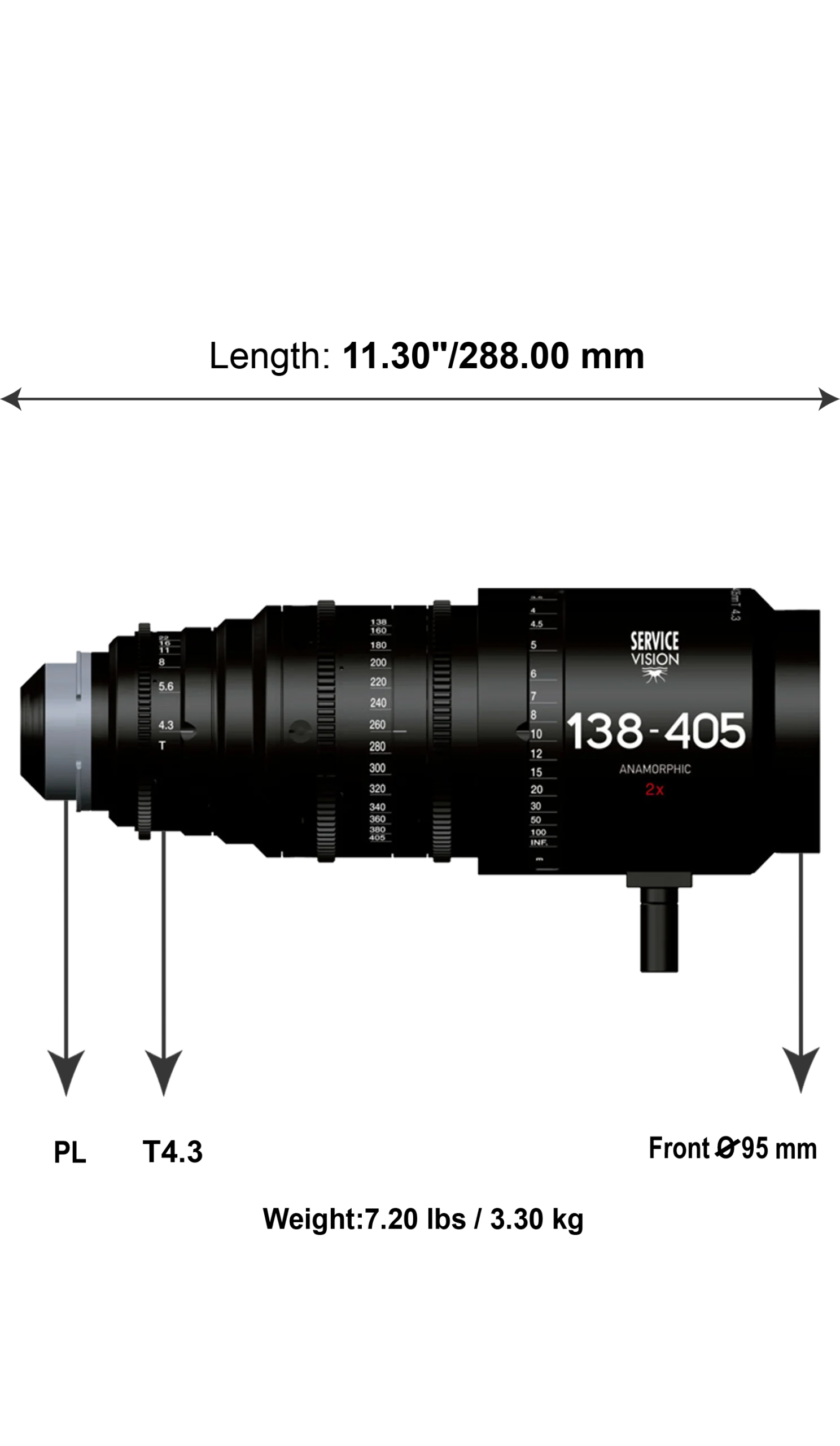 Service Vision Scorpio 138-405mm T4.3