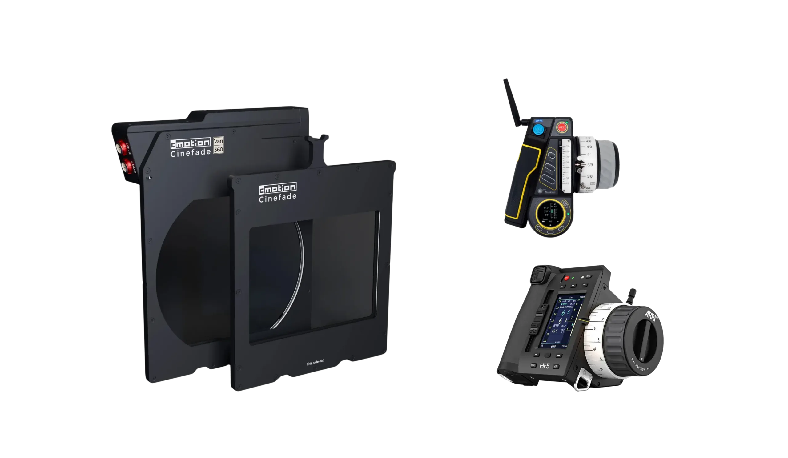 Cinefade Vari360 and cPRO Hand Unit, ARRI Hi-5