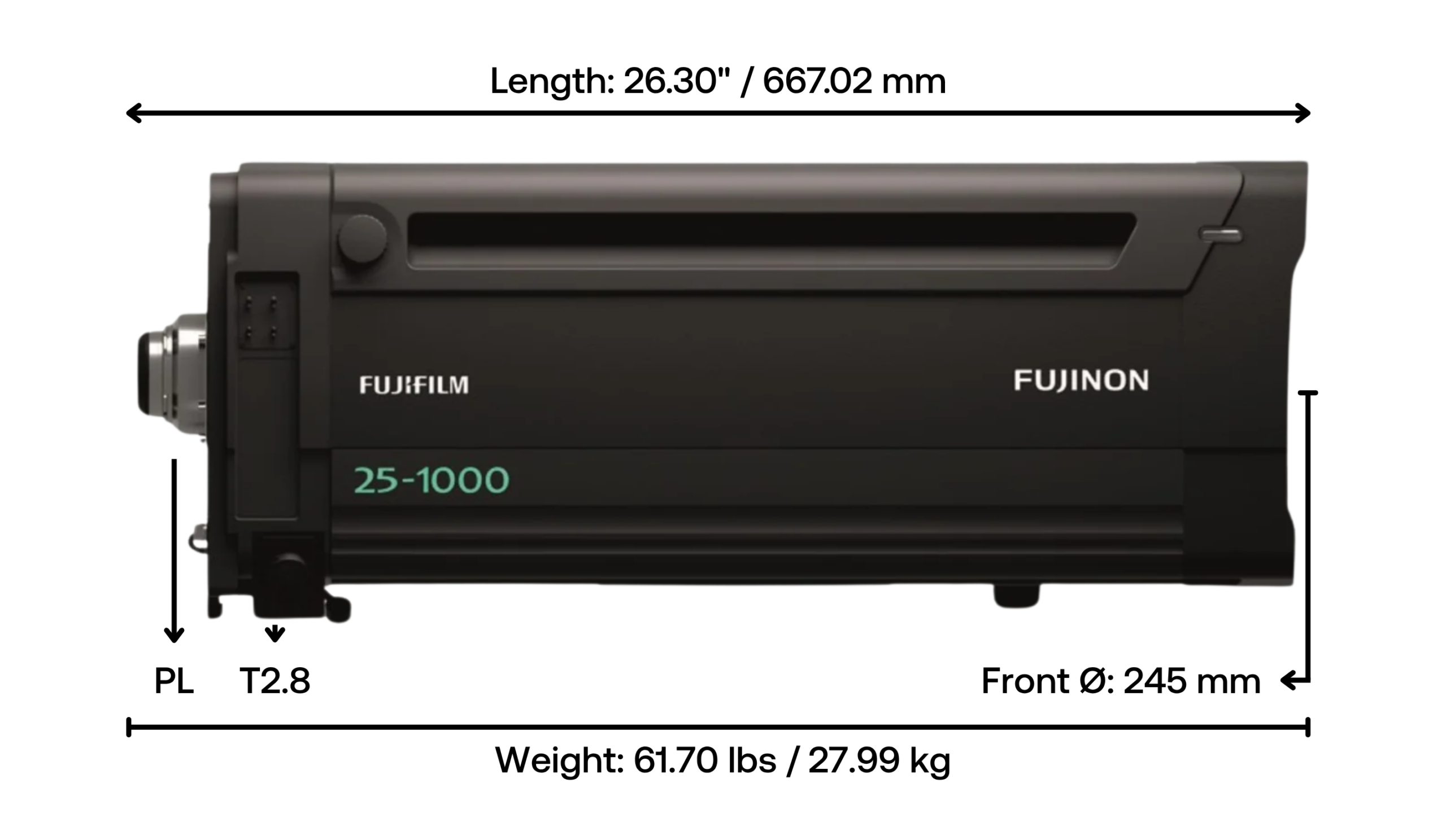 Fujinon Duvo HZK 25โ1000mm T2.8 Super 35 Zoom Cinema Lens
