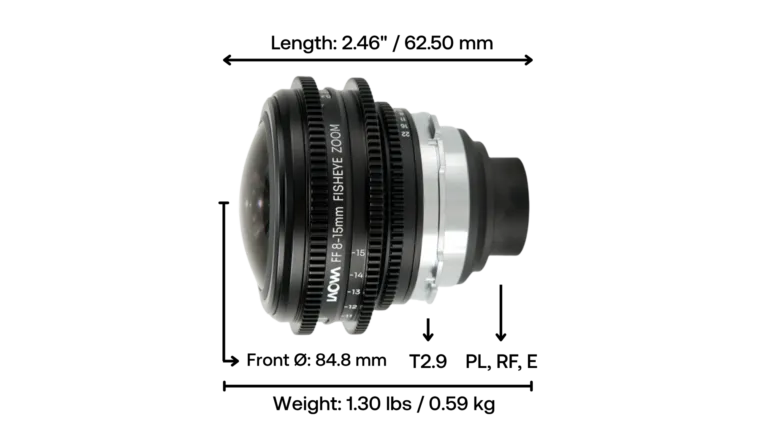 Laowa 8-15mm T2.9 Fisheye Zoom Cine