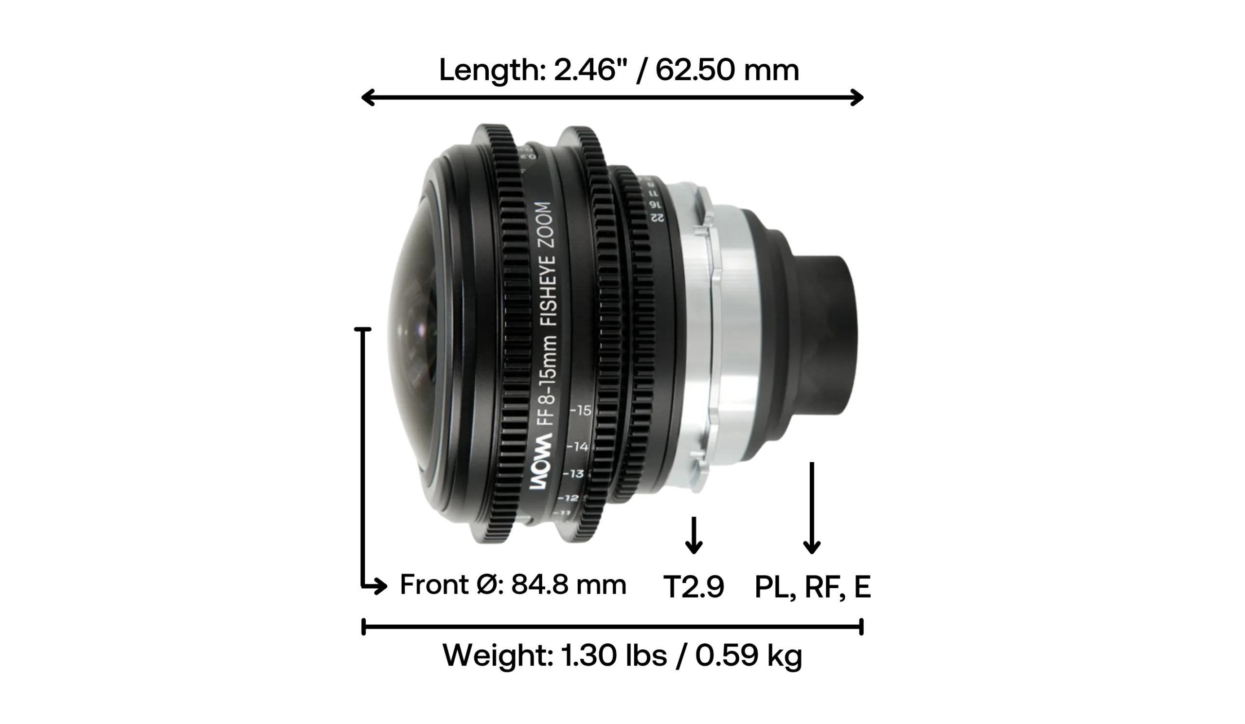 Laowa 8-15mm T2.9 Fisheye Zoom Cine