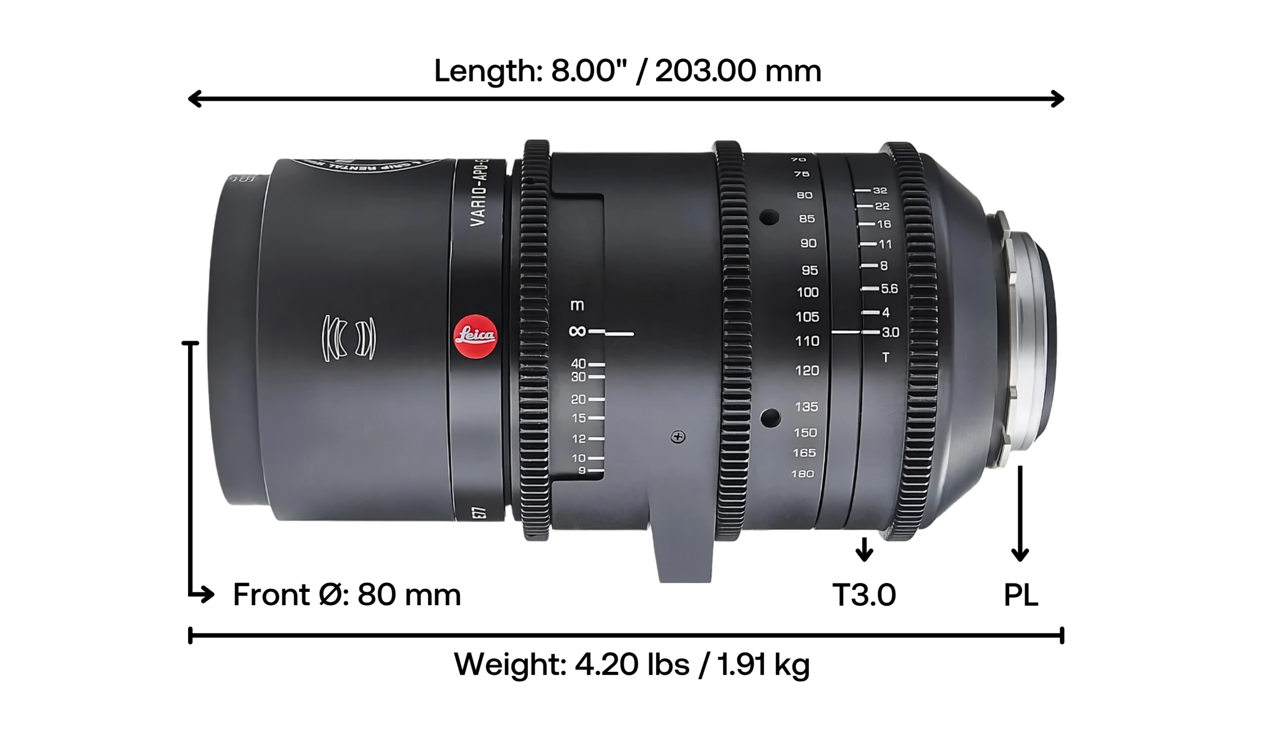 Leica R Zoom 70-180mm T3.0 Full Frame Zoom Cinema Lens