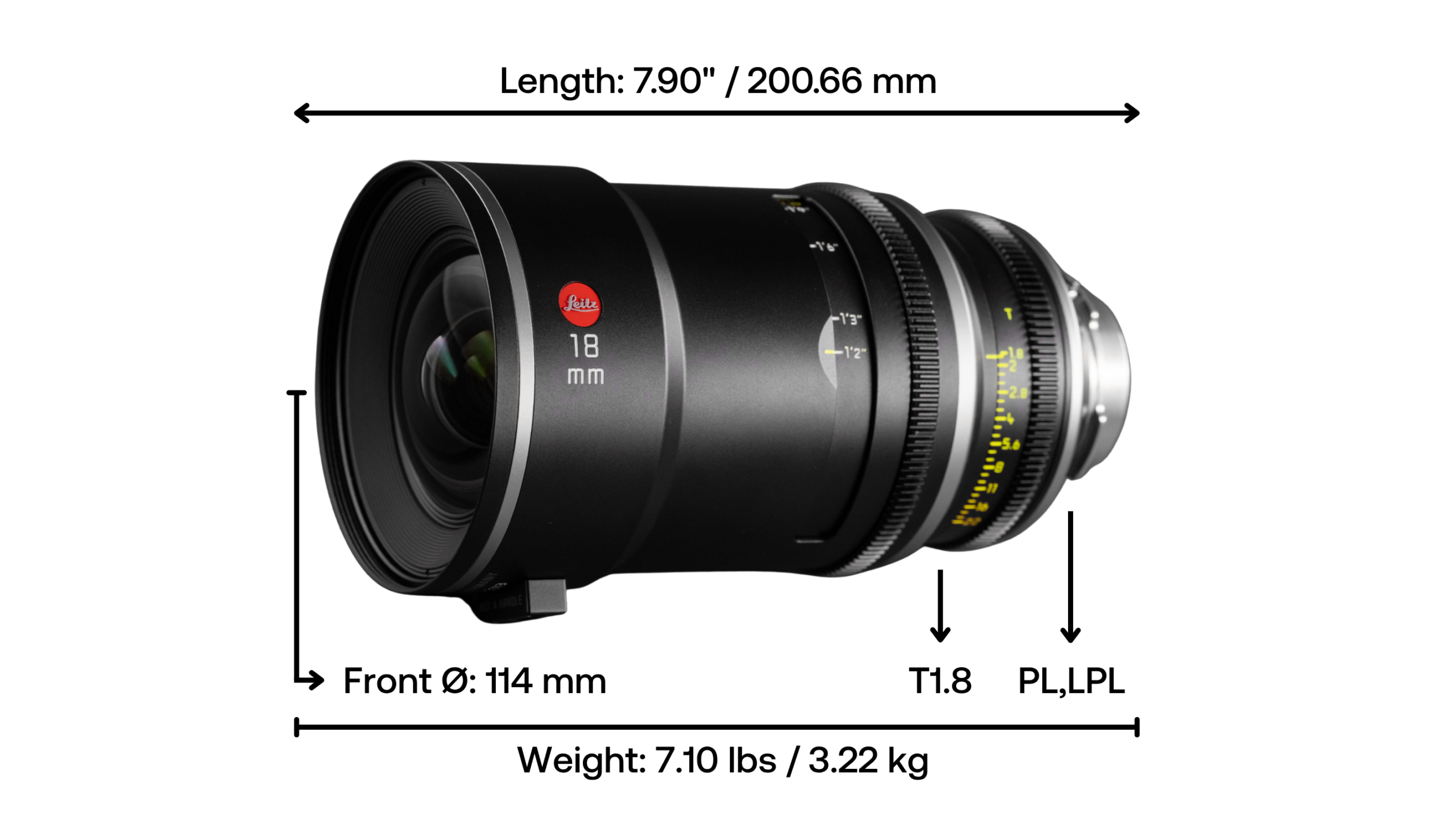 Leitz Prime 18mm T1.8 Full Frame Prime Cinema Lens