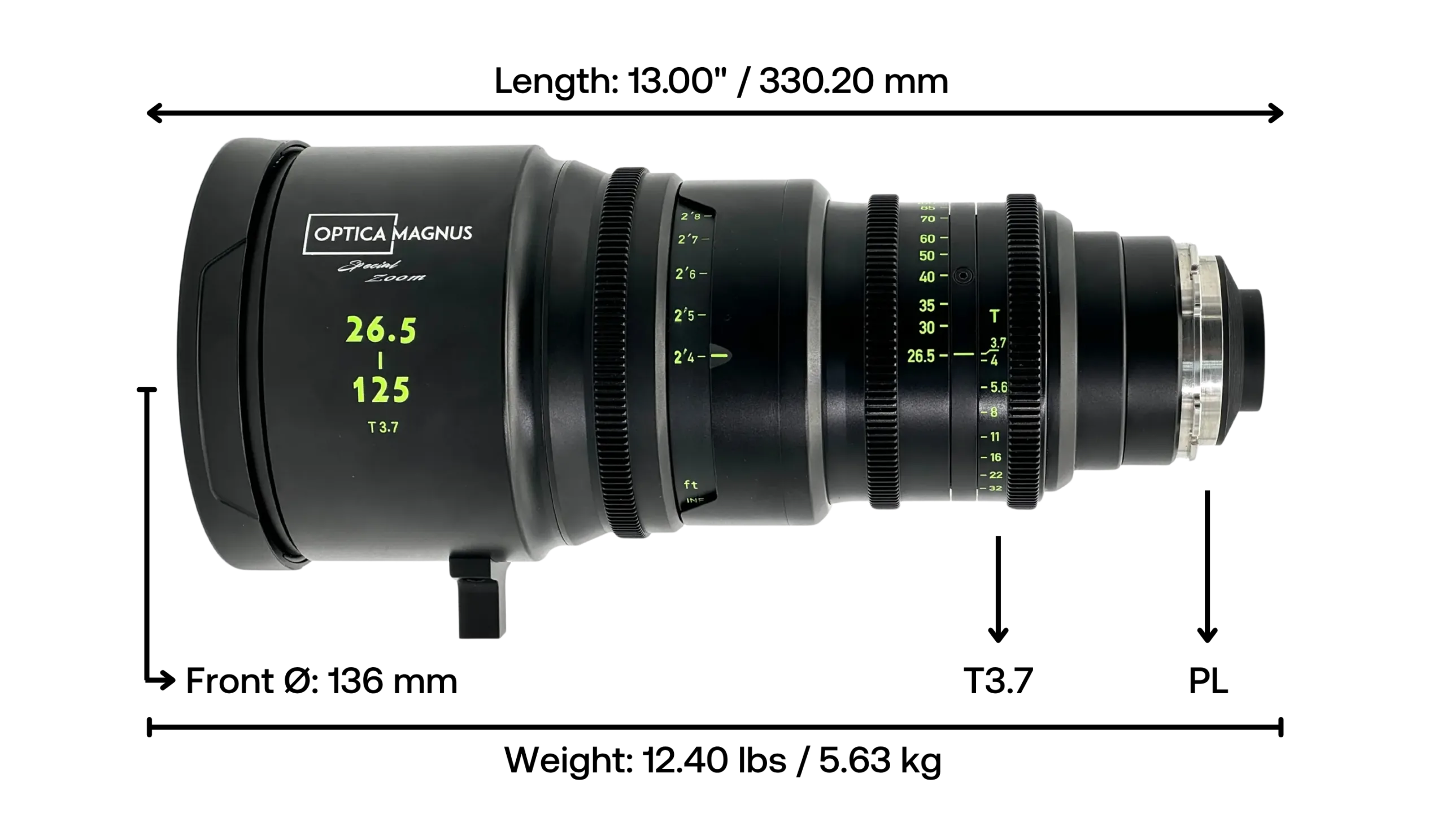Optica Magnus 26.5 dimensions