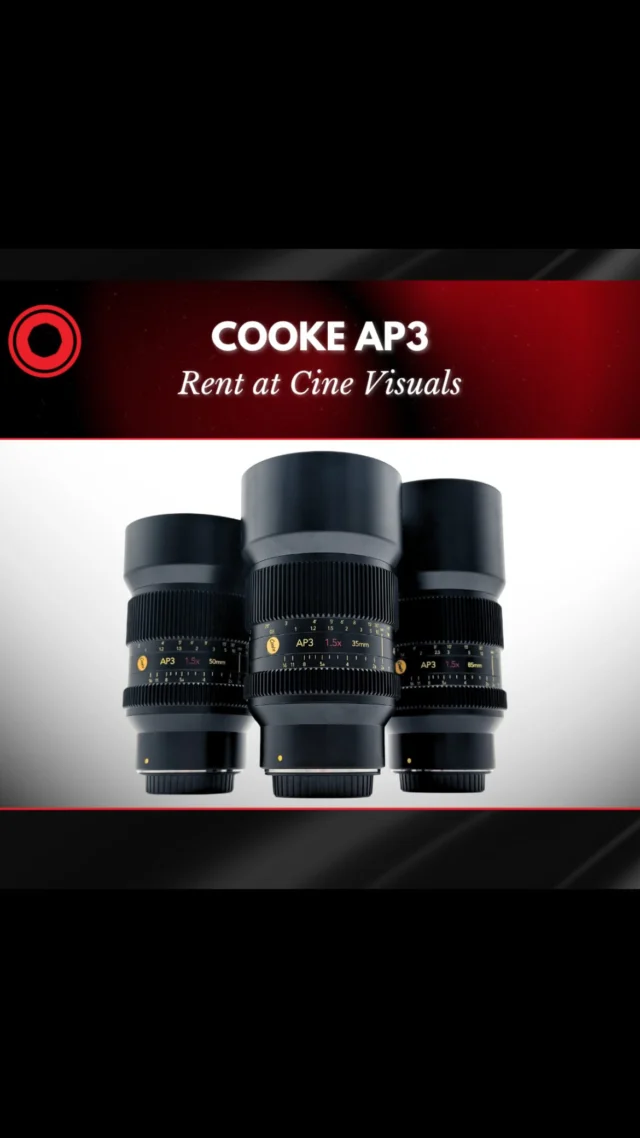 Rent Cooke AP3 from Cine Visuals 🤩

Our brand-new set includes 35mm, 50mm, and 85mm.

• 1.5x Anamorphic
• T2.4

We ship worldwide 🌎

Contact our team for a quote!

#cinelens #cinematography #dp #cinemalens #lens